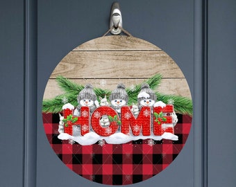 Christmas Round Door Sign, Sublimation Design, Door Wreath Sign, Door Hanger Design for a 12.5 Hardboard Blank, PNG File Download