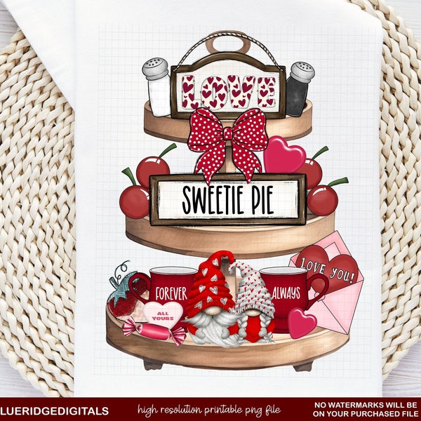 Valentines Towel Sublimation Design Tiered Tray Clipart Wall Art Printable PNG Digital Product Download