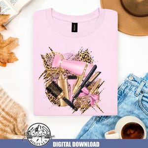 Hairstylist Png, DTF Transfer Sublimation Designs, Beauty Salon Clipart, Hairdresser One,  Digital Graphic Download
