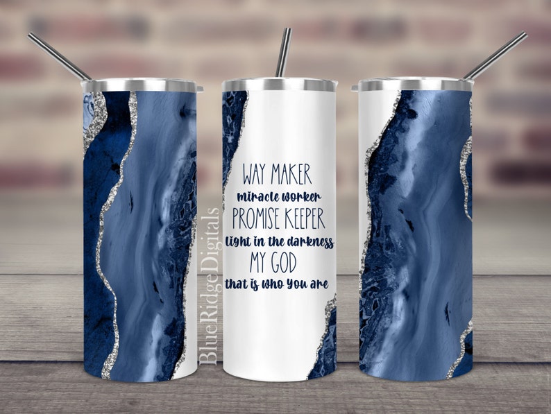 Download Way Maker 20 oz Skinny Tumbler Sublimation Design Navy ...