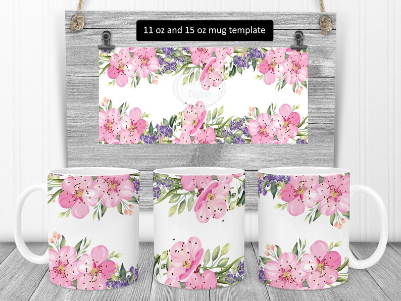 Download Pink Roses Full Wrap Mug Sublimation Designs Spring Bouquet Mug Design Jpeg Digital Download Clip Art Art Collectibles Timeglobaltech Com