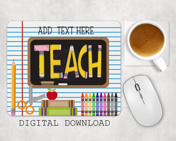 Teachers Gift Back to School Mouse Pad Design School | Etsy