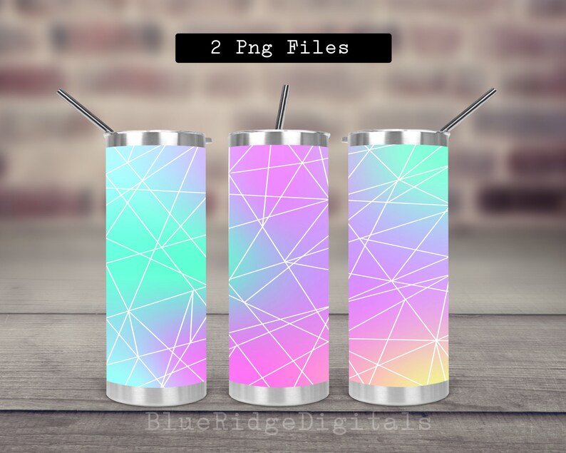 Download 20 oz Skinny Tumbler Sublimation Template Design Colorful ...