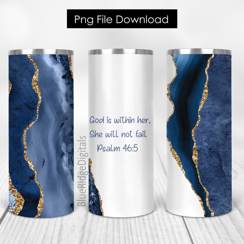 Download Bible Verse 20oz Skinny Tumbler Sublimation Design God is ...
