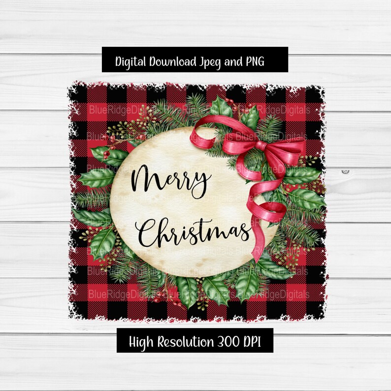 DTG Printing Sublimation Christmas Sublimation PNG Merry Christmas Leopard Buffalo Plaid PNG Sublimation Design Digital Download