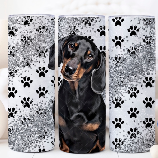 Doxie Mom, 20 oz Skinny Tumbler Sublimation Designs, Dachshund Tumbler Wrap Png Digital Download