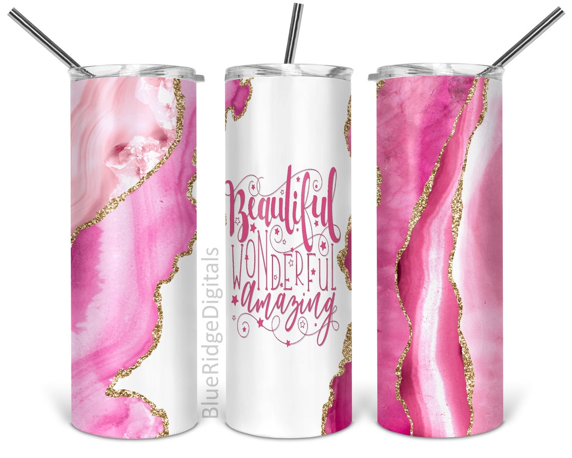 Motivational Quote 20oz Skinny Tumbler Wrap Sublimation Etsy