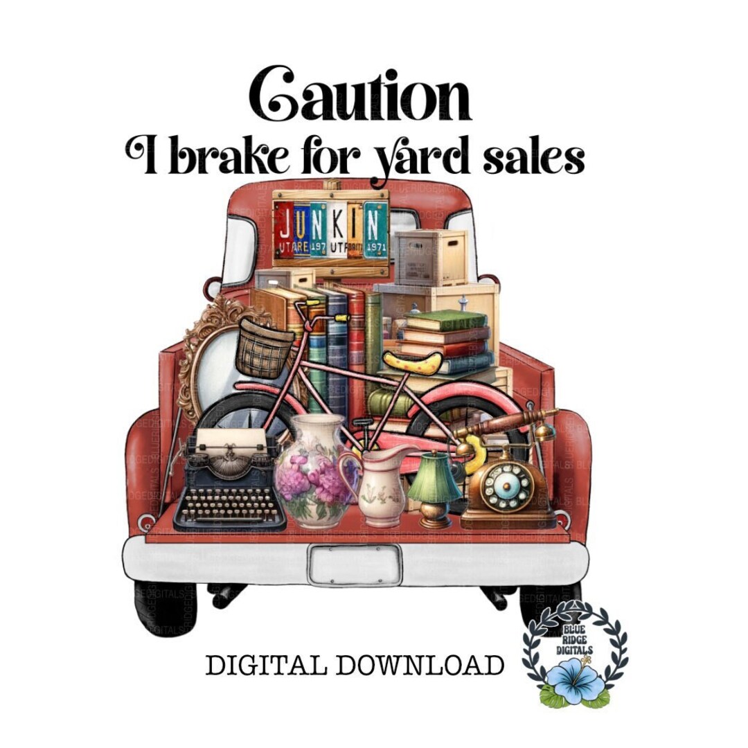Flea Market, Estate Sales Png Junkin, Yard Sales Clipart Sublimation