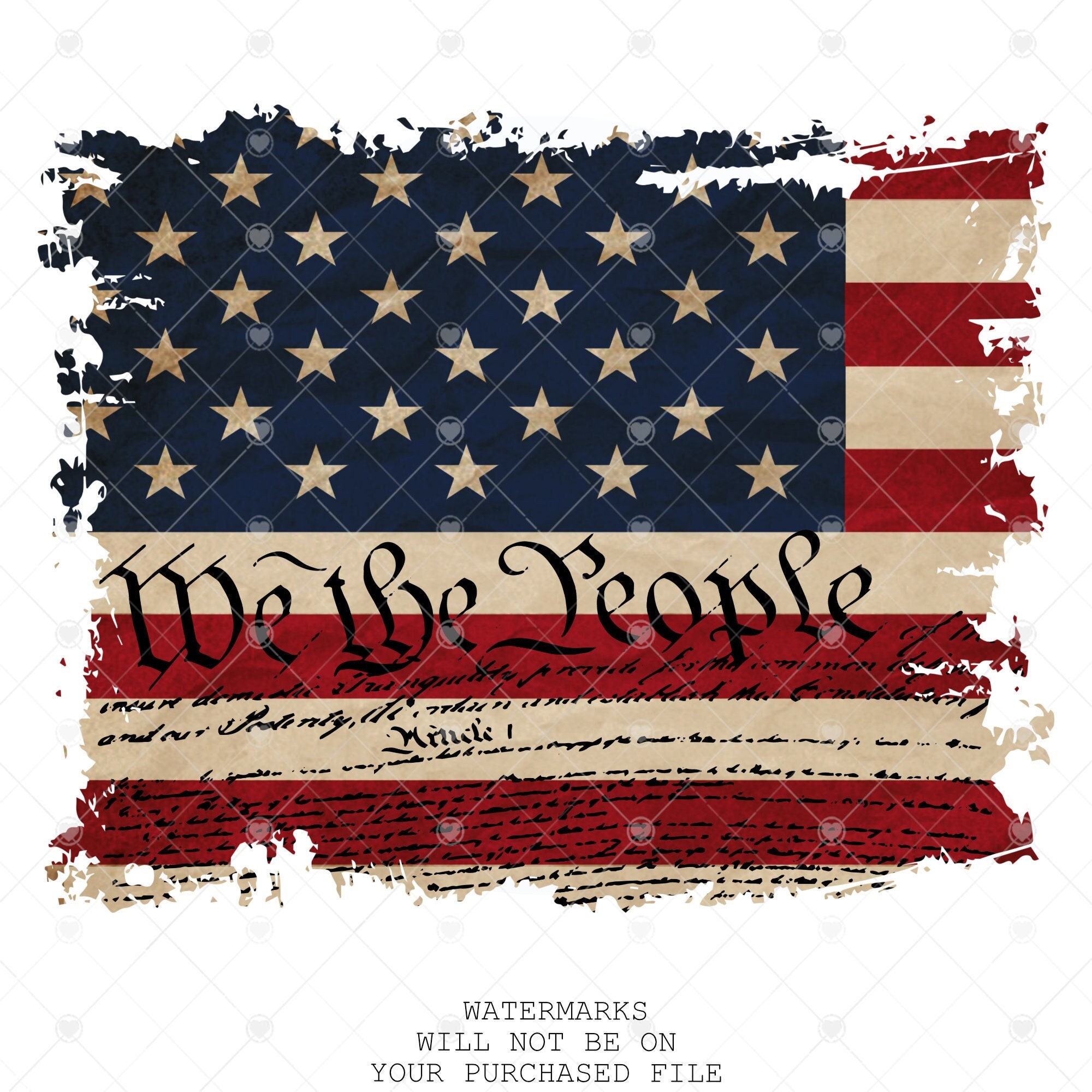 US Constitution and Flag Png We the People Sublimation - Etsy
