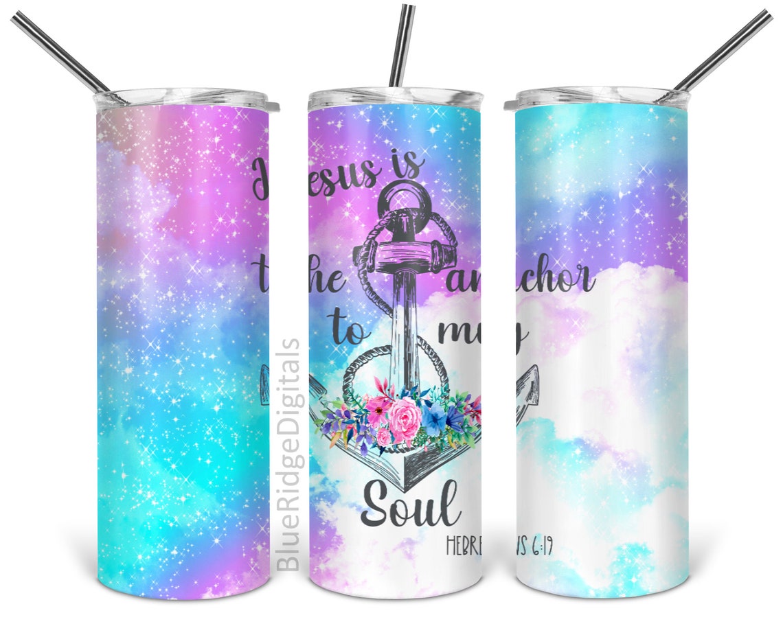 Bible Verse 20oz Skinny Tumbler Sublimation Designs Jesus is Etsy