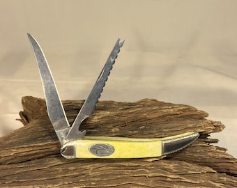 Coltello da pesce Custom Case XX: scaglie in osso, incisione per la pesca a mosca