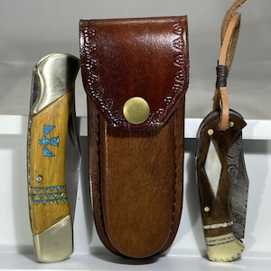 Etui de couteau pliant avec personnalisation facultative pour grand couteau verrouillable