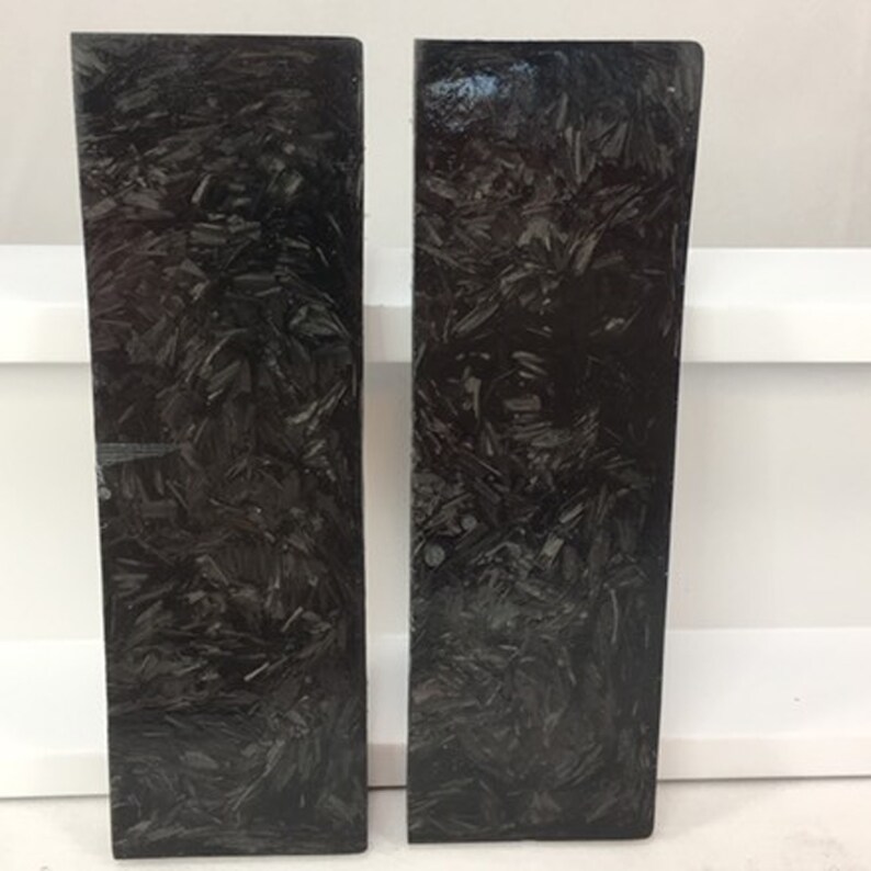 1 Pair Epoxy Knife Scale with Marbled Yellow Resin over Solid Etsy