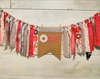 Donut Grow Up high chair banner, donut theme party, first birthday banner, donut birthday banner, donut party decoration
