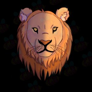 Lion King Of The Jungle Art Print | Jesus, Big Cat, King of the Safari, Royalty, Judah, Emmanuel, Decor, Digital Wall Art Print, Kids Poster
