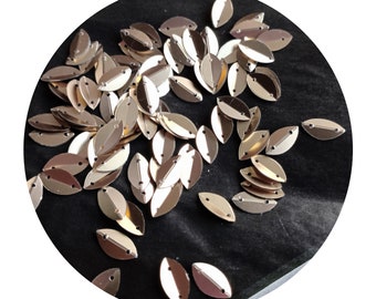black colour folded Sequins-EMBSQ4939 50 Grams 6x9MM Leaf Shape