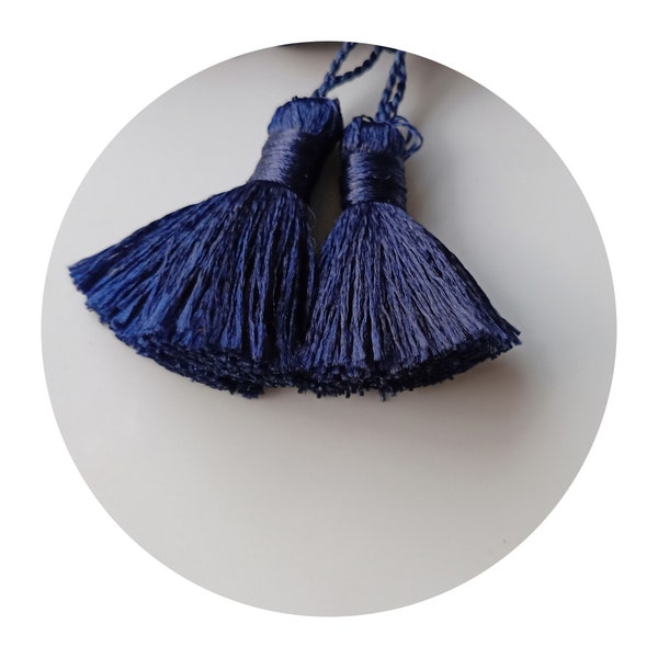 Navy Blue Tassels Etsy