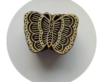 Block printing stamp Butterfly Design for clay fabric soap canvas paper