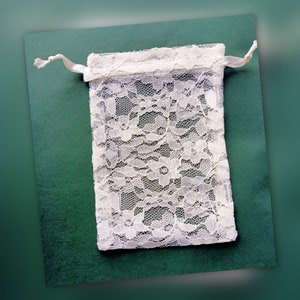 50 4x6 Ivory lace bags gift bags wedding favor bags