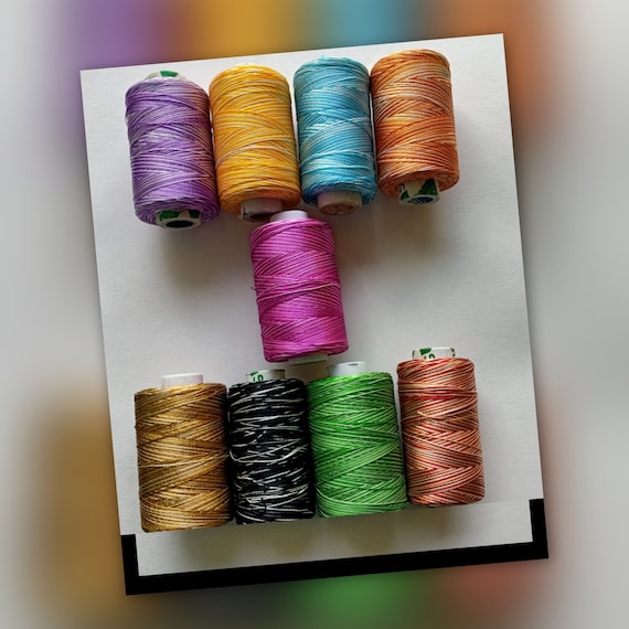 9 Double Color Silk Thread 9 Color Art Silk Thread, Art Embroidery Silk,  Embroidery Thread Silk Thread Double Shade in 9 Different Color 