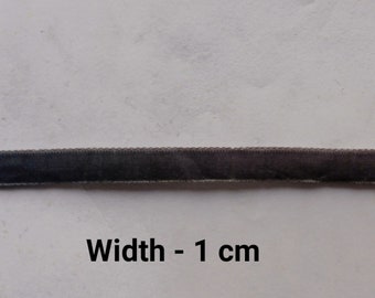 5 Yards Chocolate Brown Velvet Ribbon Width - 1 cm