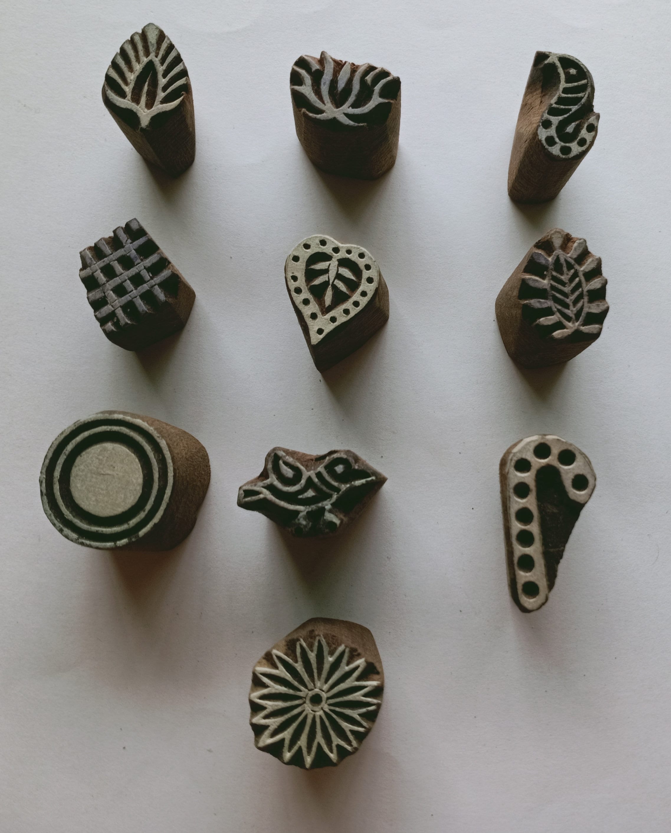 Sale Lot of 10 Wooden Block Printing Stamps Approximate Size Etsy