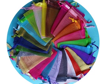 Verschiedene Farben Organza Favor Bags: 5 x 7 Zoll Kordelzugbeutel