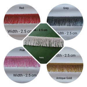 2 Yard Tassel Fringe / Fringing Trim width  2.5  cm
