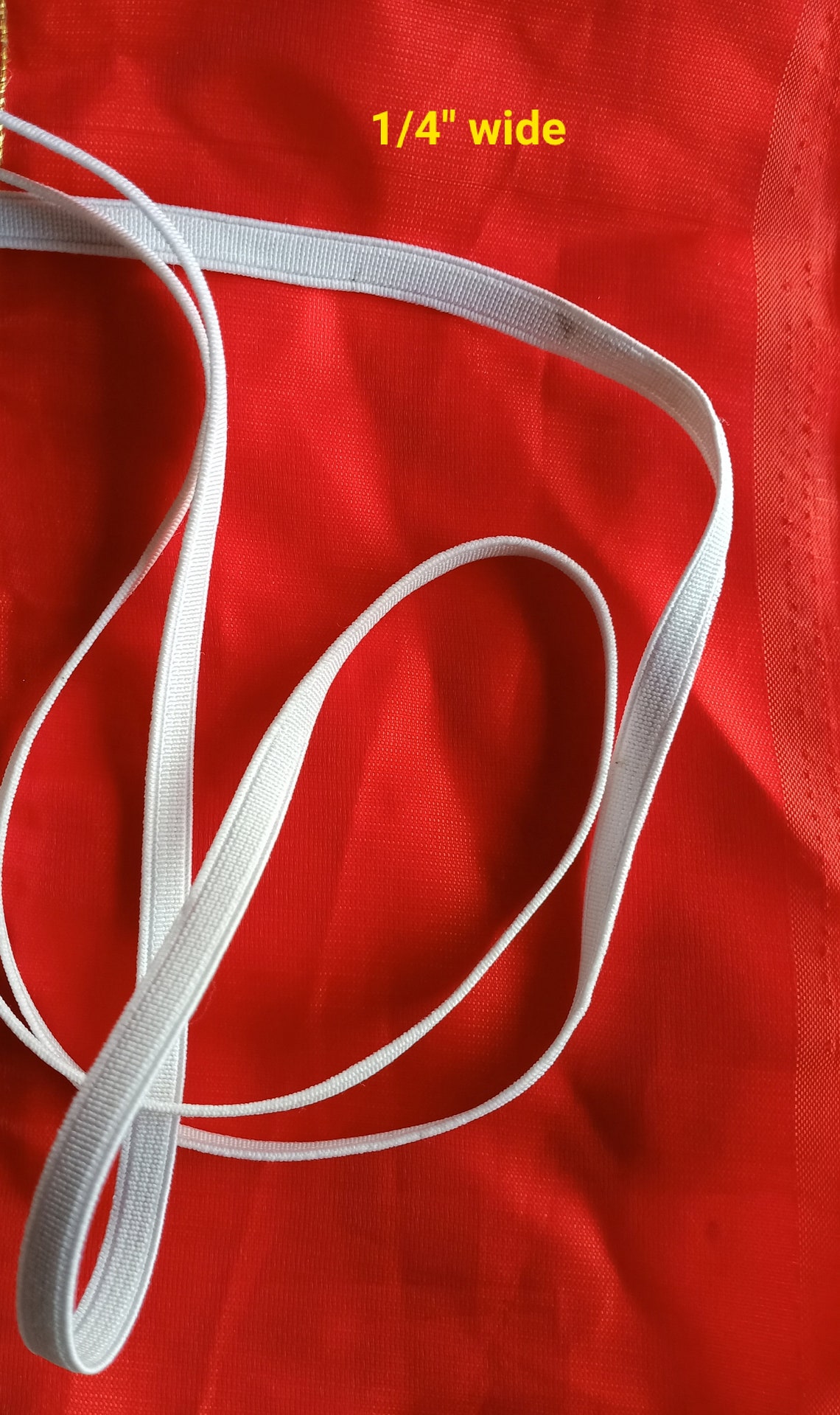 1/4 6mm Wide White Elastic Sewing Elastic 5 Yards Etsy