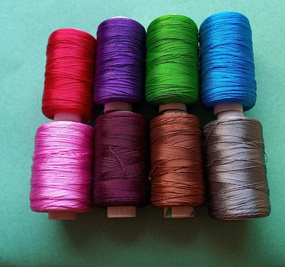 Silk Thread Assorted 8 Colors Art Silk Thread Art Embroidery Etsy