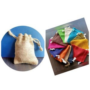 3x4 Burlap Favor Bags: Natural & Assorted Colors, Rustic Wedding