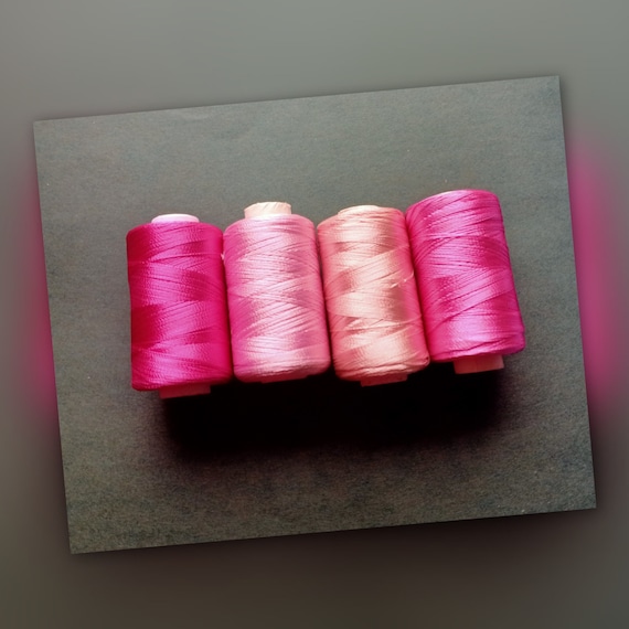 4 Pink Silk Thread Pink Shades Art Silk Thread, Art Embroidery