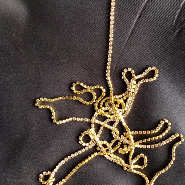 Rhinestone Cup Chain Etsy