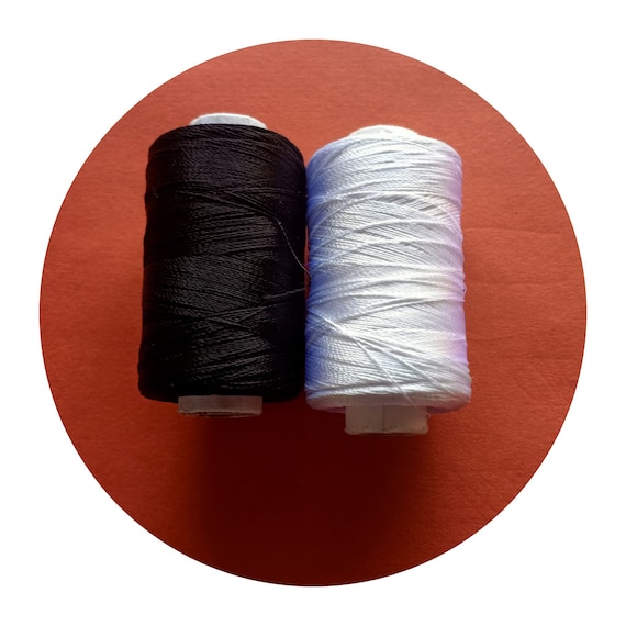 Black and White Silk Thread Art Silk Thread, Art Embroidery Silk