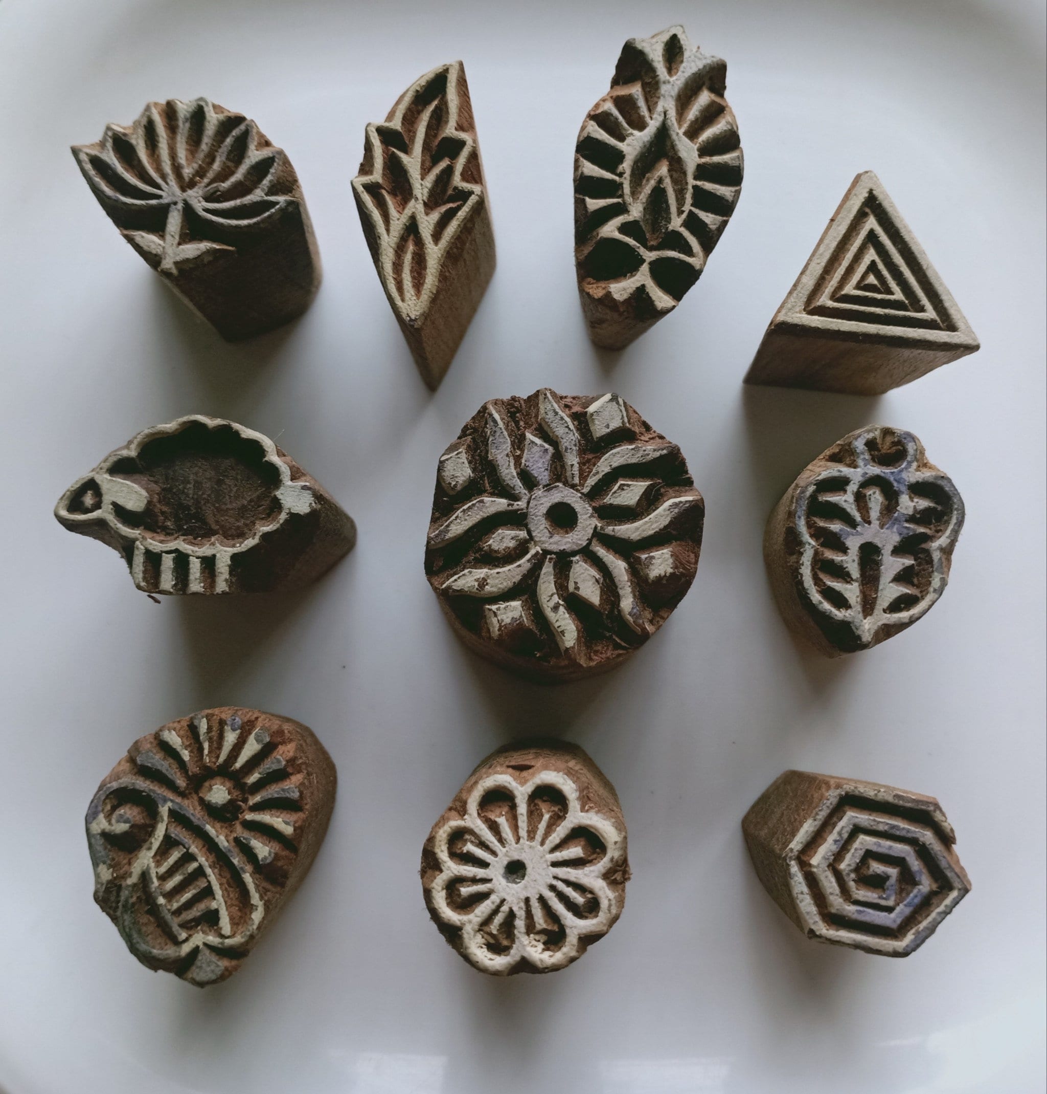 Sale Lot of 10 Wooden Block printing stamps Approximate size Etsy