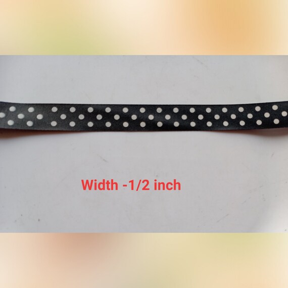 4 inch black satin ribbon