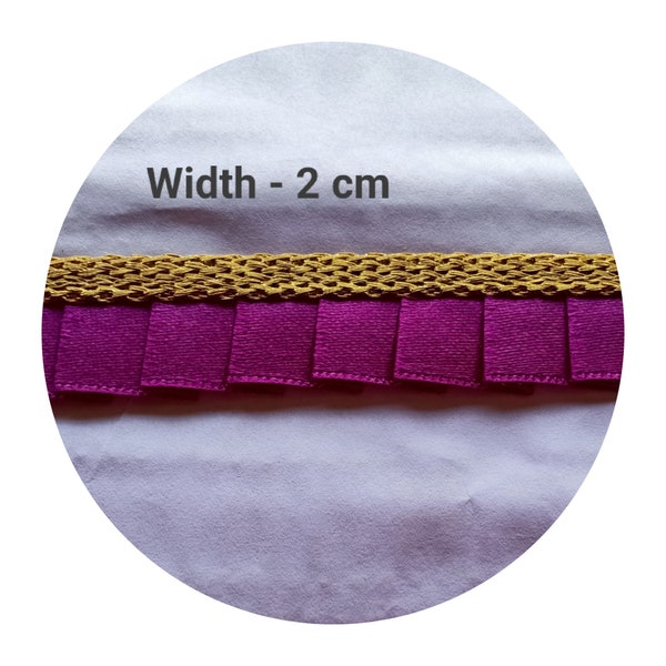 Magenta Gold Trim Etsy