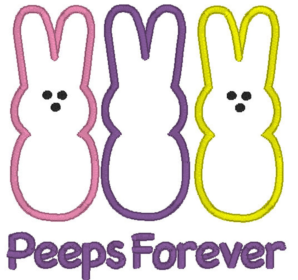 Easter Peeps Machine Embroidery Applique Design Etsy