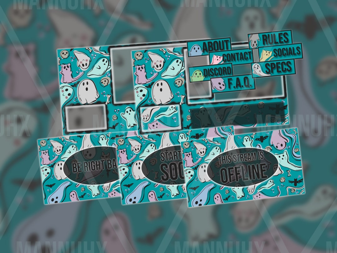 Ghostly Overlay for Twitch or Youtube - Etsy