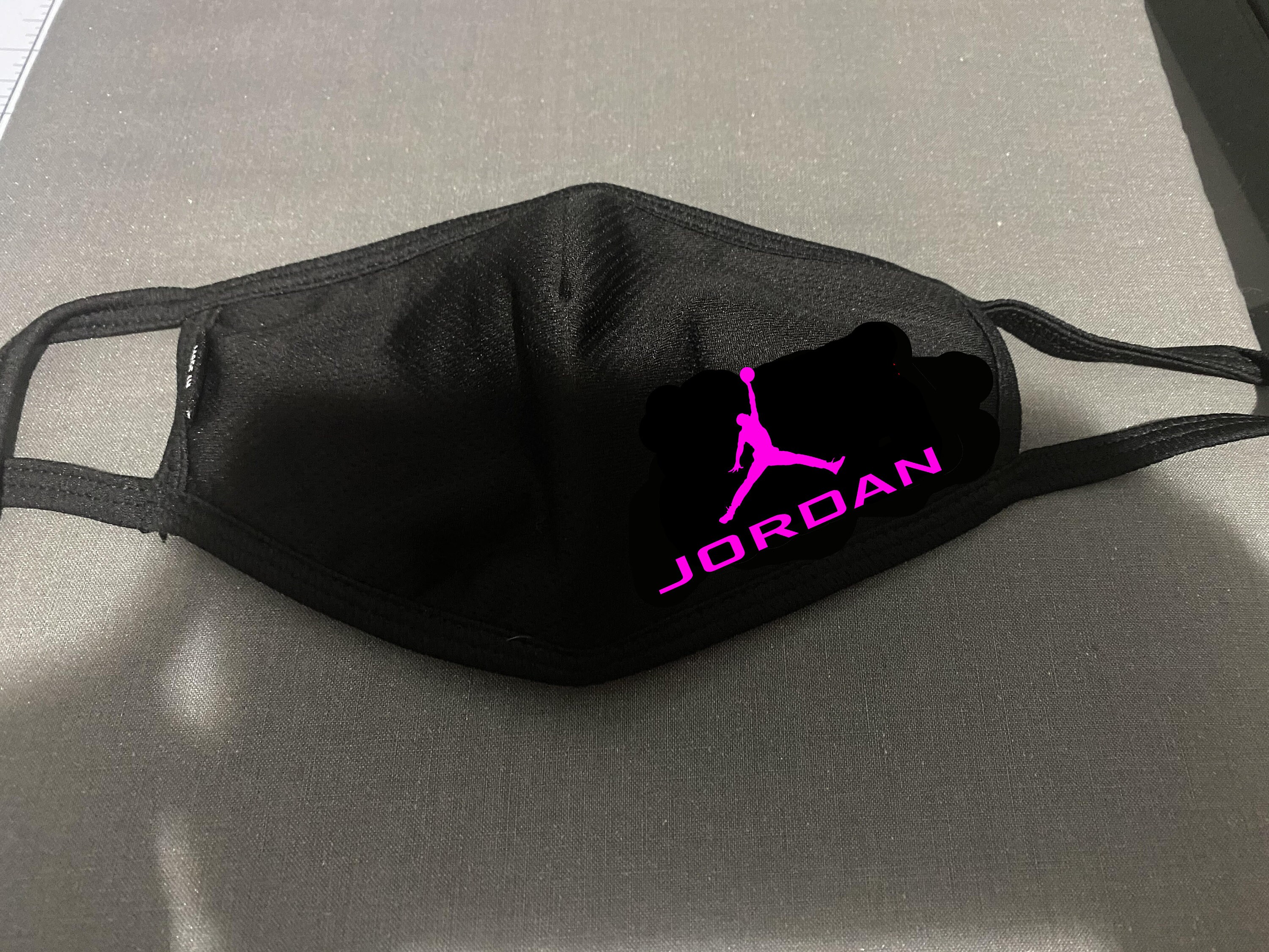 Pink Print Jordan Face Mask Etsy
