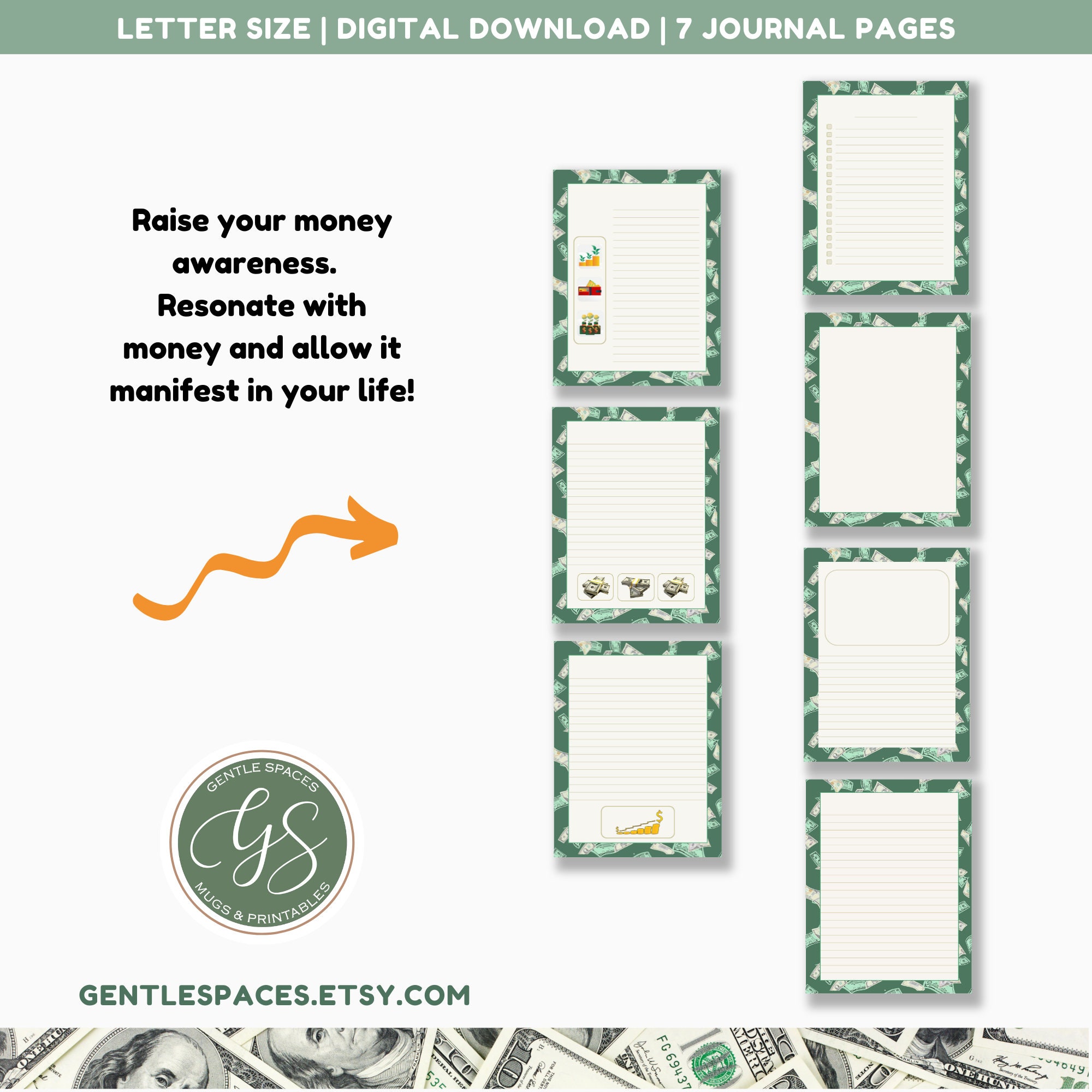 Money Journal Pages Bundle Money Awareness Journal Page Etsy UK