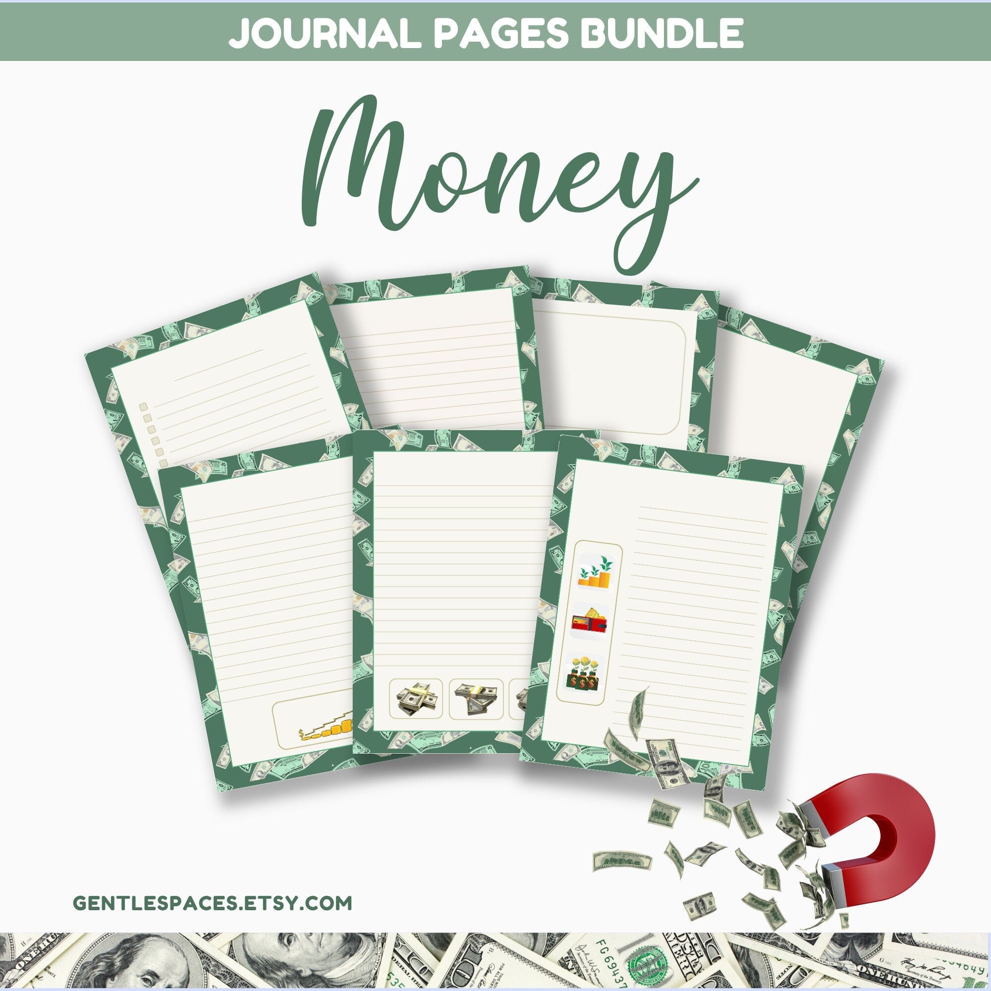 Money Journal Pages Bundle Money Awareness Journal Page Etsy UK