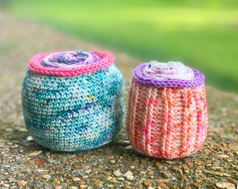 Cozy Crochet Pattern | Mini Crochet Yarn Cozy (Digital File - PATTERN ONLY)