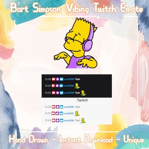 Animated Simpson Vibing Emote for Twitch image 1