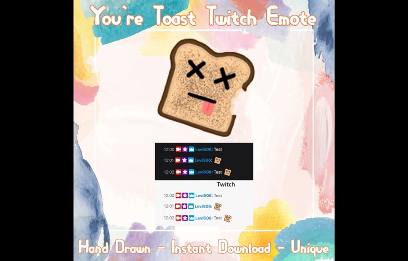 You're Toast Emote for Twitch Etsy