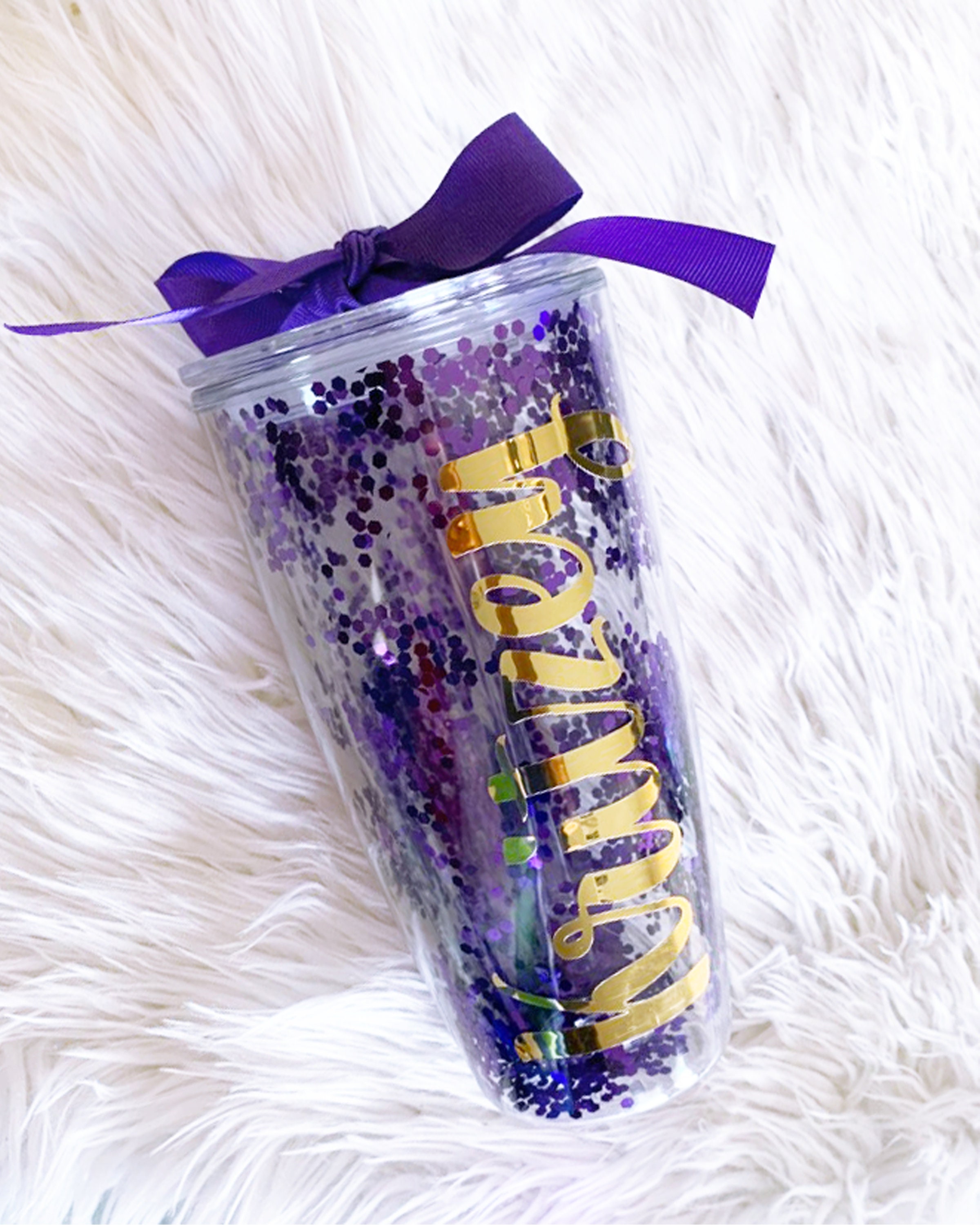 Custom Tumbler Glitter Tumbler Bridesmaid Gift Glitter Cup Etsy