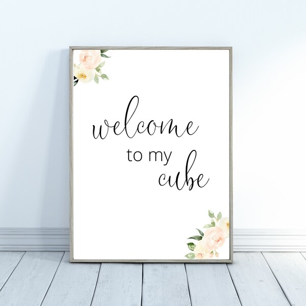 Cubicle Sign, Cubicle Decor for Office Walls, Welcome To My Cube, Cubicle Wall Art, Cubicle Decor, New Job Gift For Coworker