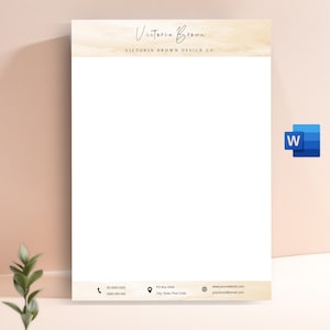 Plantilla de membrete, membrete comercial, editable, plantilla de carta de EE. UU., diseño de membrete, papelería comercial, carta imprimible
