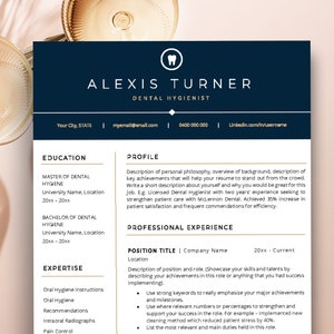 Google Docs Resume Template, Dental Resume Template, Dental Assistant Resume Template, Dental Hygiene Resume Template, Modern Resume Fromat