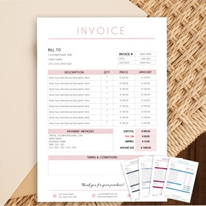 Excel Invoice Template for Small Business, Business Invoice Template Word, Editable Invoice Template Download, Printable Invoice Template